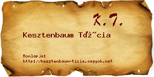 Kesztenbaum Tícia névjegykártya